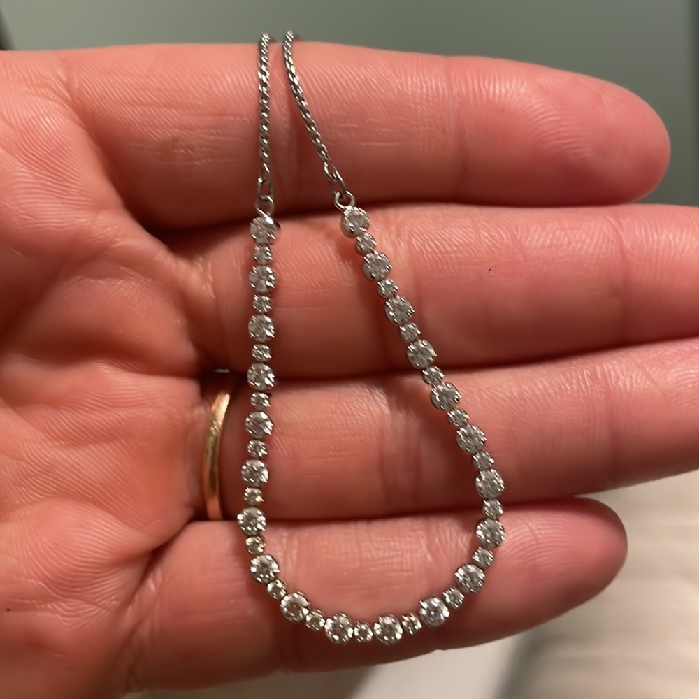 Swarovski Subtle Trilogy bracelet White, Rhodium plated